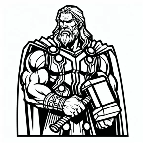 coloring pages of thor