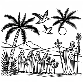 free printable palm sunday coloring pages