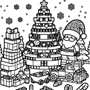 lego christmas coloring pages