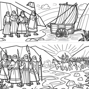 coloring pages for gideon bible story