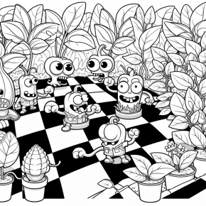 plants vs zombies printable coloring pages