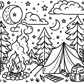 camping coloring pages pdf