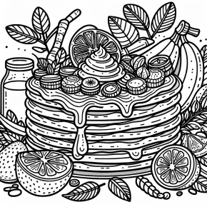 pancake coloring pages