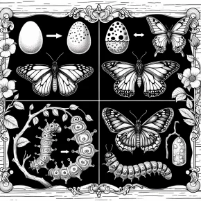 butterfly life cycle coloring pages