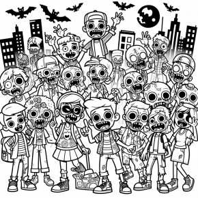 disney zombies coloring pages