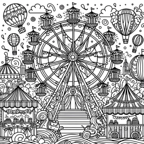 carnival printable coloring pages