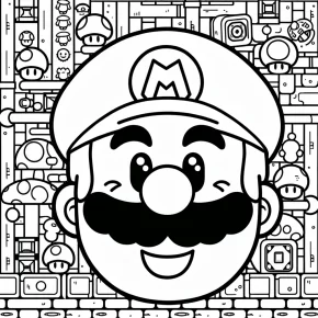 super mario coloring pages online