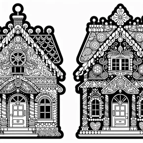 gingerbread house coloring pages pdf