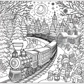 polar express printable coloring pages