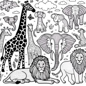 coloring pages of zoo animals