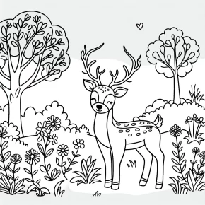 deer coloring pages for adults