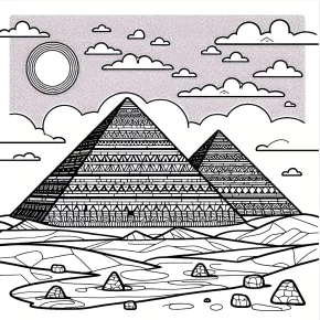 cultural symbols: pyramids of egypt.