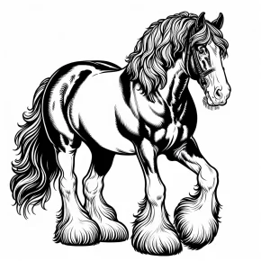 clydesdale horse coloring pages