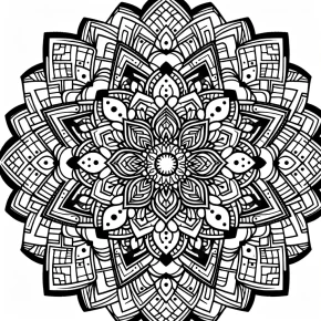 a mandala with hexagon shapes.