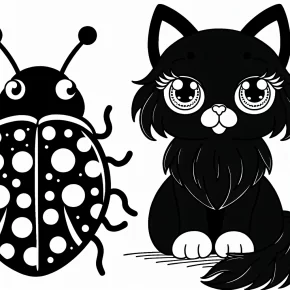 ladybug and cat noir printable coloring pages