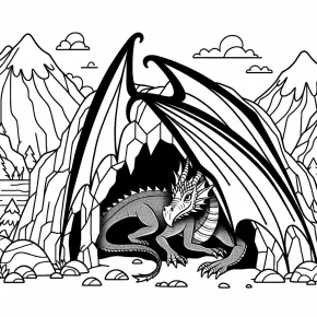 a dragon in a hidden lair.