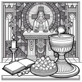 holy communion coloring pages