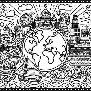 it's a small world coloring pages