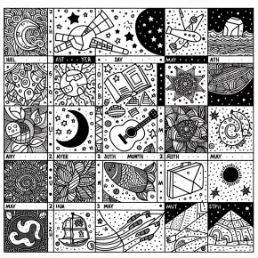 coloring pages months