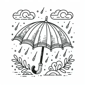 coloring pages umbrella