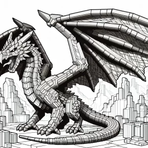 minecraft coloring pages ender dragon