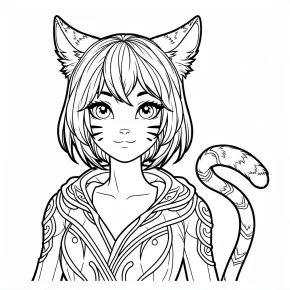 cat woman coloring pages