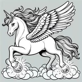 a pegasus with glowing hooves.