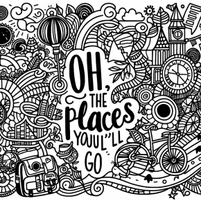 oh the places you'll go coloring pages