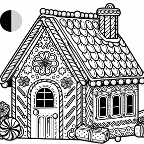 free printable gingerbread house coloring pages