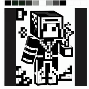 minecraft herobrine coloring pages