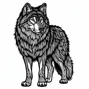 adult wolf coloring pages