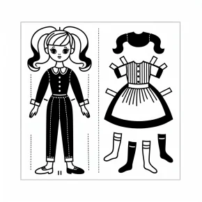 marisole monday paper doll coloring pages