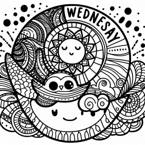 wednesday coloring pages printable