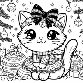 hello kitty holiday coloring pages