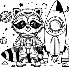 rocket racoon coloring pages