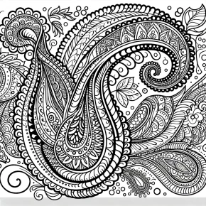 a complex paisley design.