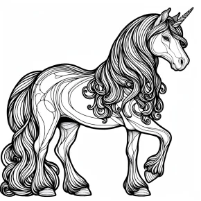 beautiful realistic unicorn coloring pages