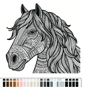 coloring pages of a horse head