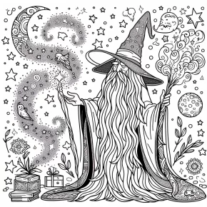 wizard coloring pages