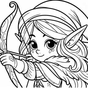 an elf with a bow and arrow.