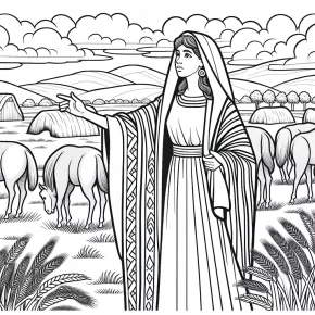 ruth bible coloring pages