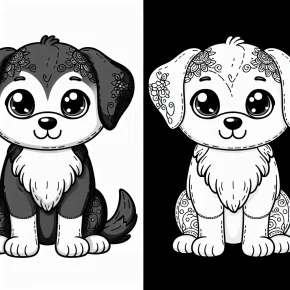 cute puppy dog coloring pages for adults