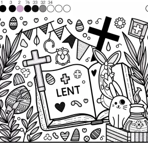 free printable lent coloring pages