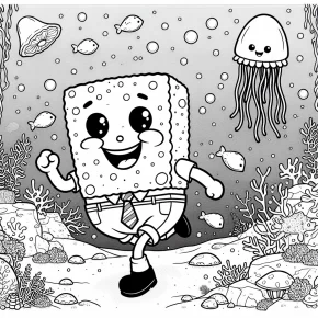 spongebob jellyfish coloring pages