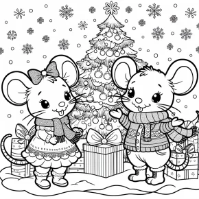 christmas mickey and minnie coloring pages