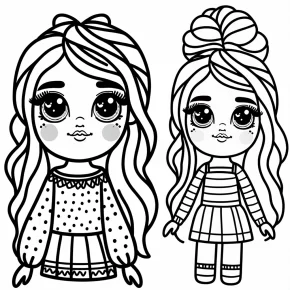 big sister lol doll coloring pages