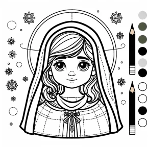 free printable mary coloring pages