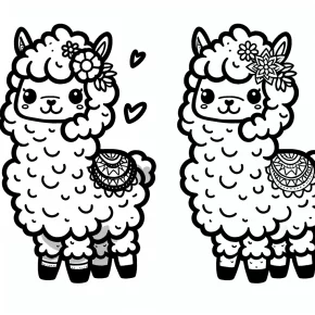 alpaca coloring pages