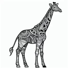 a zentangle inspired giraffe.