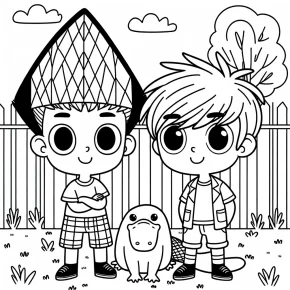 coloring pages phineas and ferb